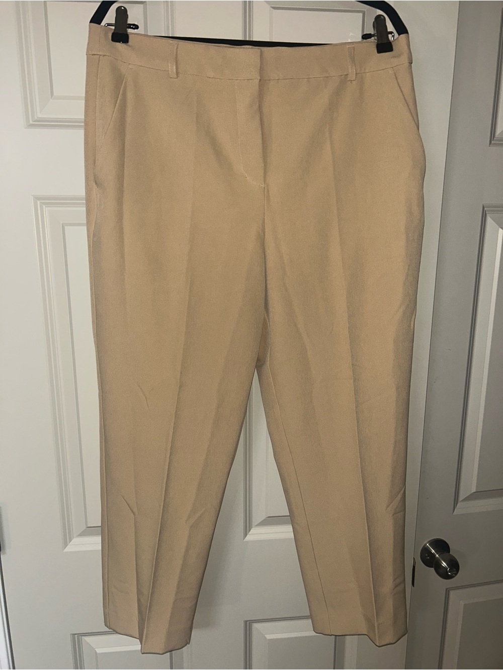 Express Women's Beige straight leg, cropped Dress Pants